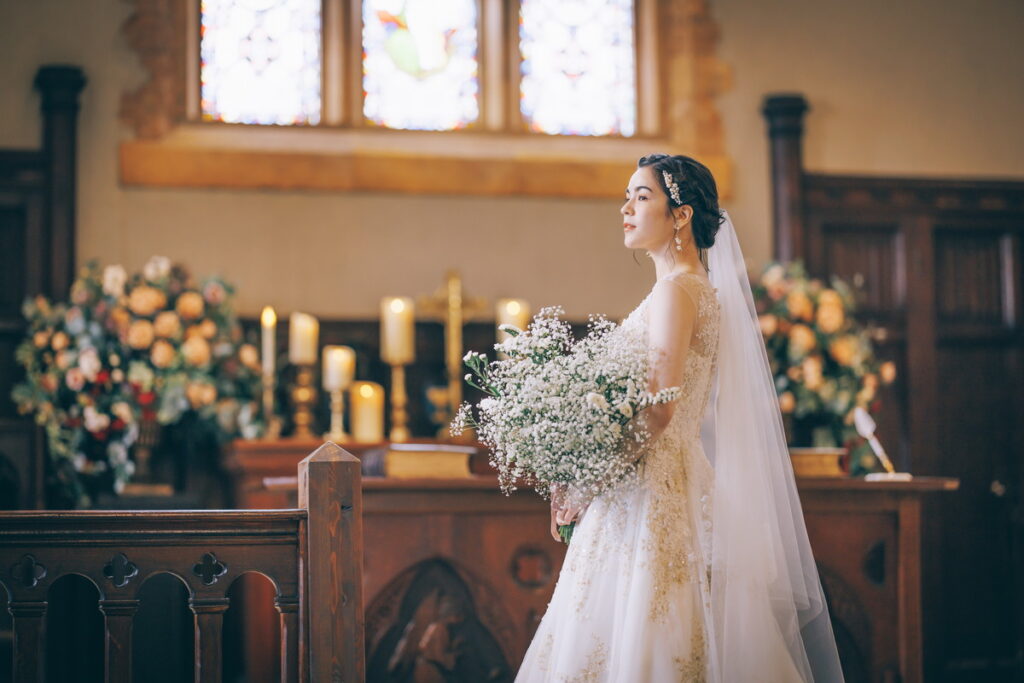 ウエディングドレス　堤写真館