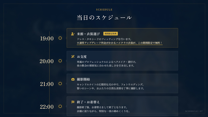 フォトウエディング キャンドルナイト